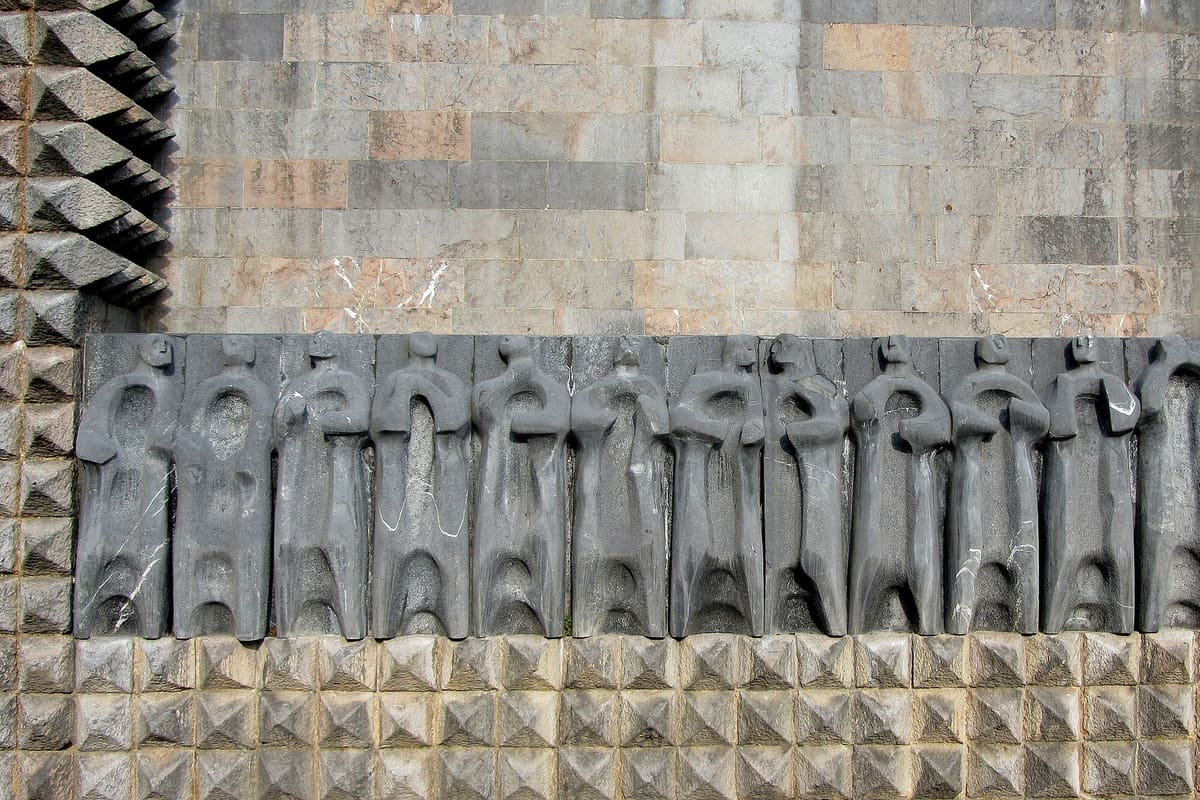 Basque stone patterns and architectural detail