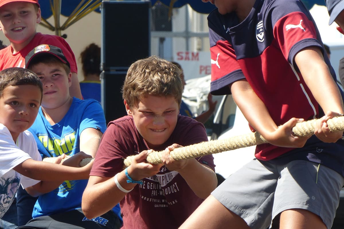 Basque rural sport tug of war