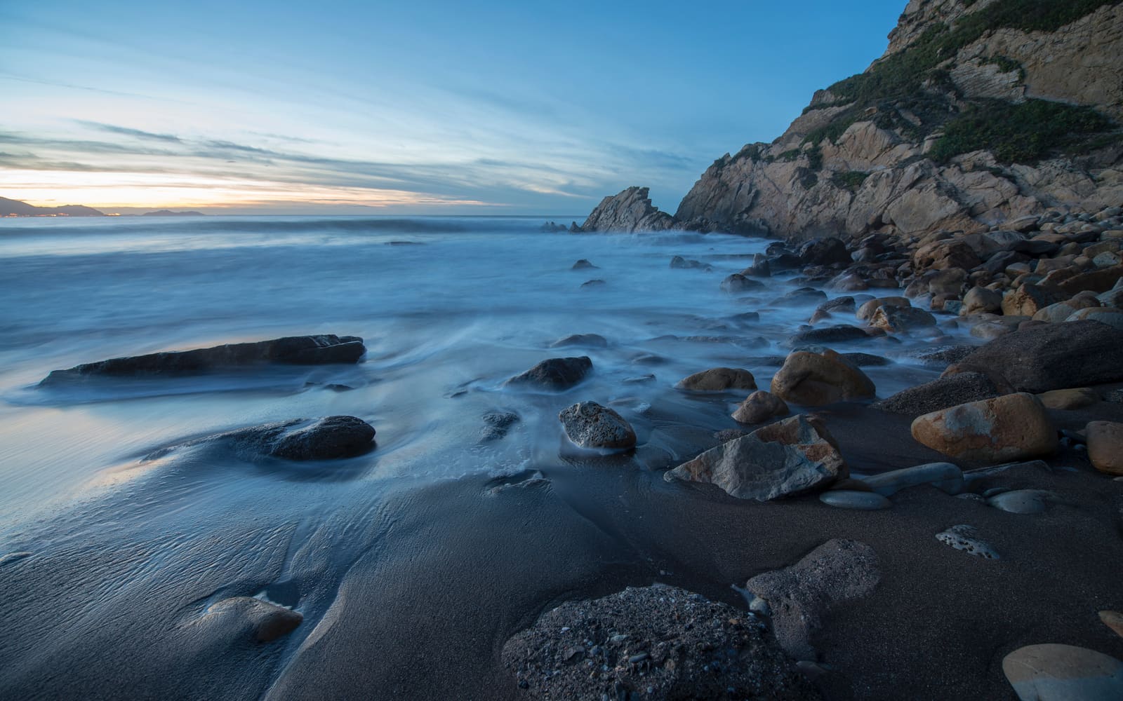 Rocky coastline in the Basque Country