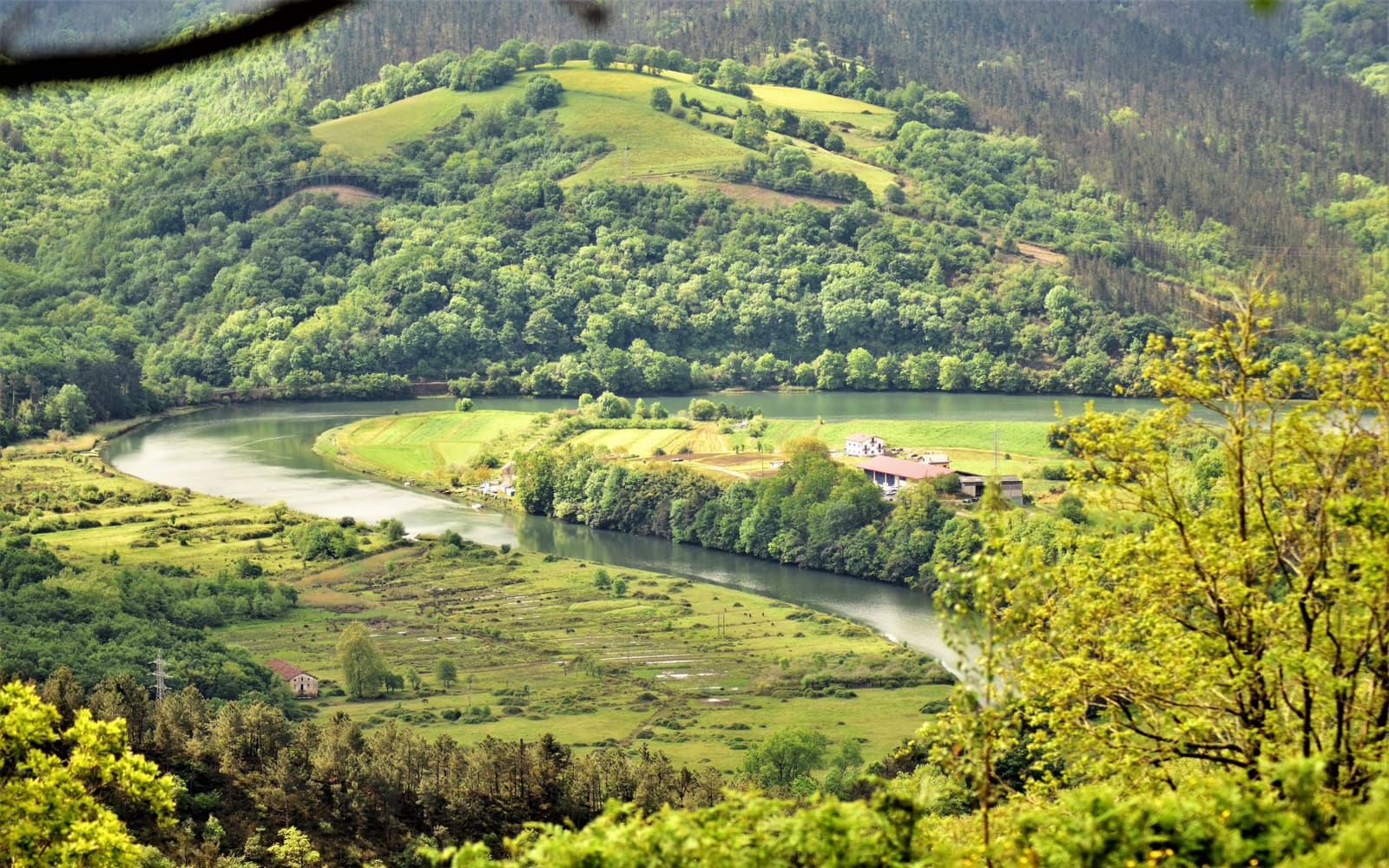 Green hills and mountain landscape in the Basque Country