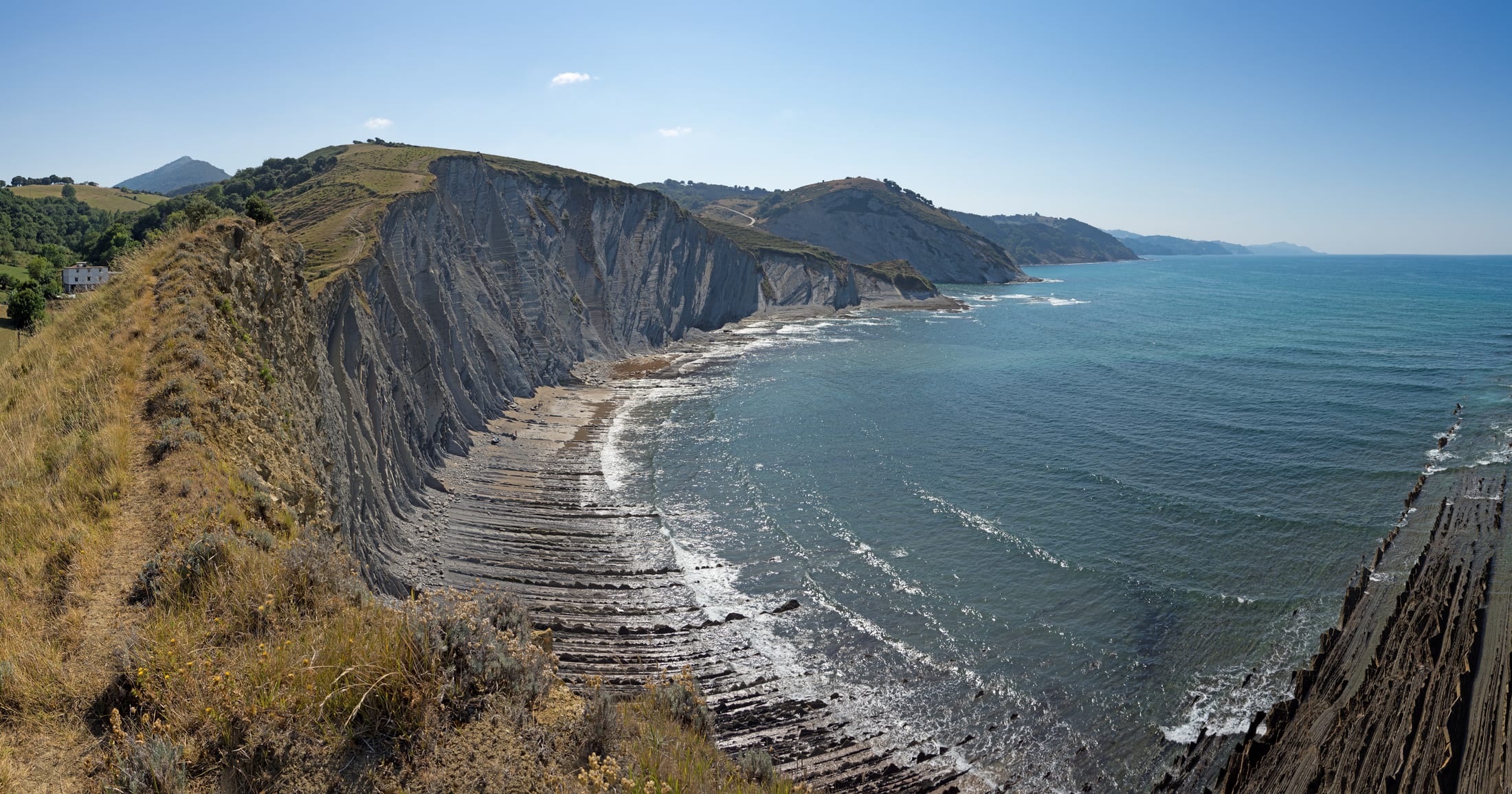 The Flysch coast between Deba and Zumaia in the Basque Country