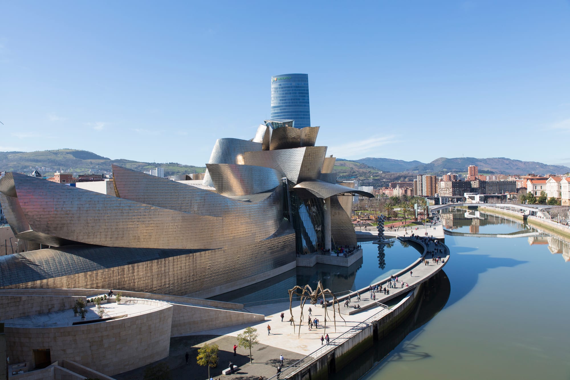 Bilbao riverside and urban waterfront in the Basque Country